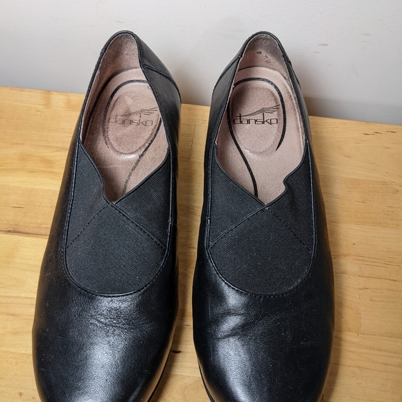 Dansko Ann Black Leather Slip On, Sz 38 - Picture 4 of 7